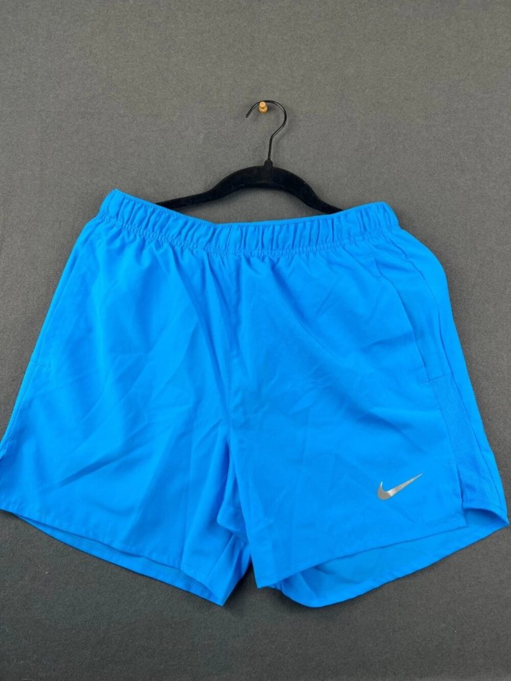 NWT Nike Challenger Mens Blue Dri-Fit Athletic Shorts Standard Fit Swoosh Logo S